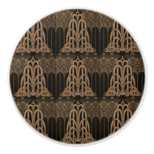 Bronze, Schwarz, Deko, Jugendstil, Blumenmuster Keramikknauf