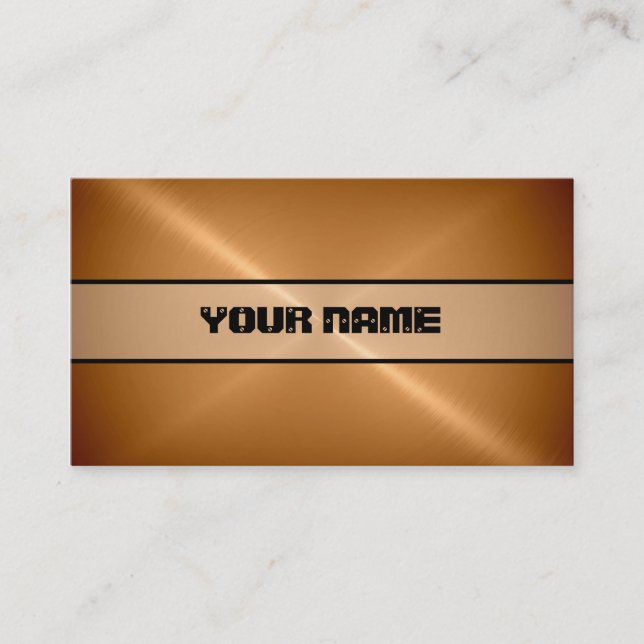 Bronze Shiny Stainless Steel Metal 4 Visitenkarte (Vorderseite)