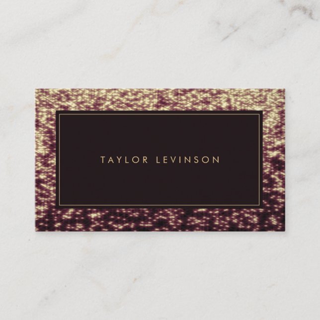 Bronze Sparkle Artist Stylist Business Cards Visitenkarte (Vorderseite)