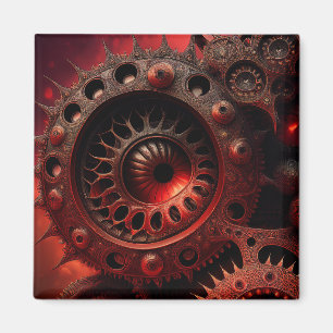 Bronze-Steampunk-Mandelbrot-Fraktal Magnet
