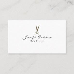 Bronze-Stylist-Schere-Visitenkarte Visitenkarte
