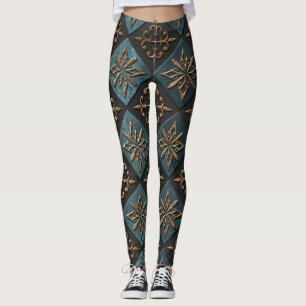 Bronze Textur mit Schnitzmuster. Leggings