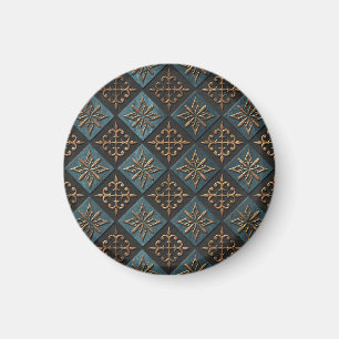 Bronze Textur mit Schnitzmuster. Magnet