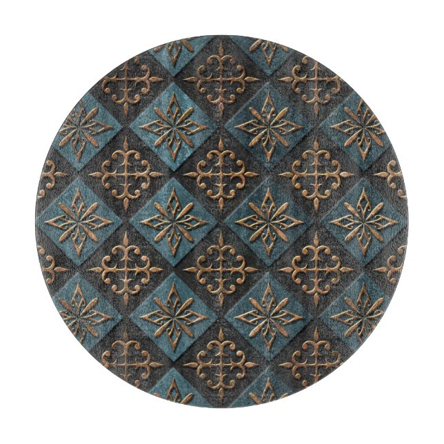 Bronze Textur mit Schnitzmuster. Schneidebrett (Vorderseite)