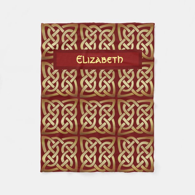 Bronze Tone Celtic Knot Fleecedecke (Vorderseite)