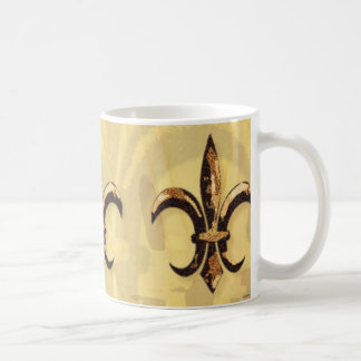 Bronze-u. GoldLilien-Tasse Kaffeetasse