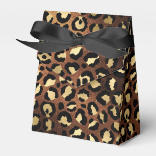 Bronze und Gold Leopard Geschenkschachtel