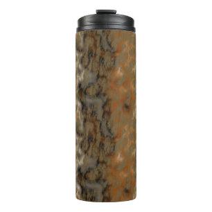 Bronze- und Kupfermarmor Abstrakt Thermosbecher