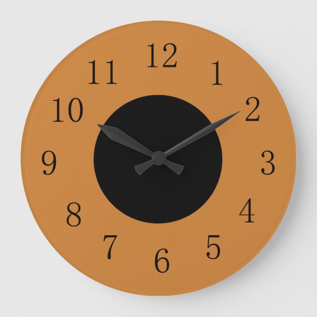 Bronze und Schwarz-billige Küchen-Wanduhr Große Wanduhr (Vorderseite)