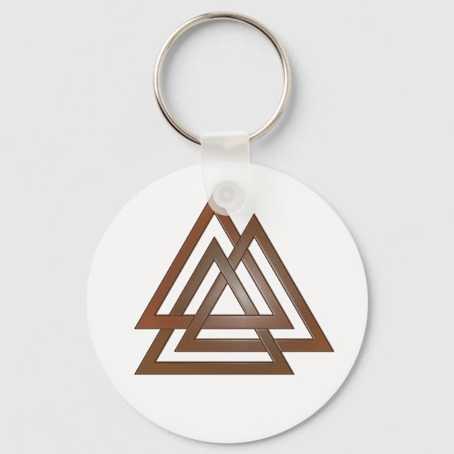 Bronze Valknut Schlüsselanhänger (Vorderseite)