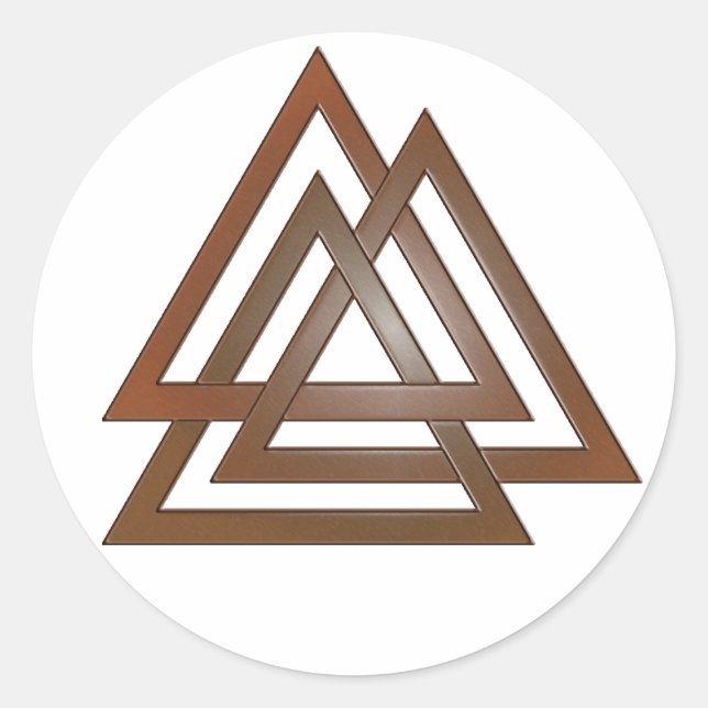 Bronze Valknut Stickers (Vorderseite)