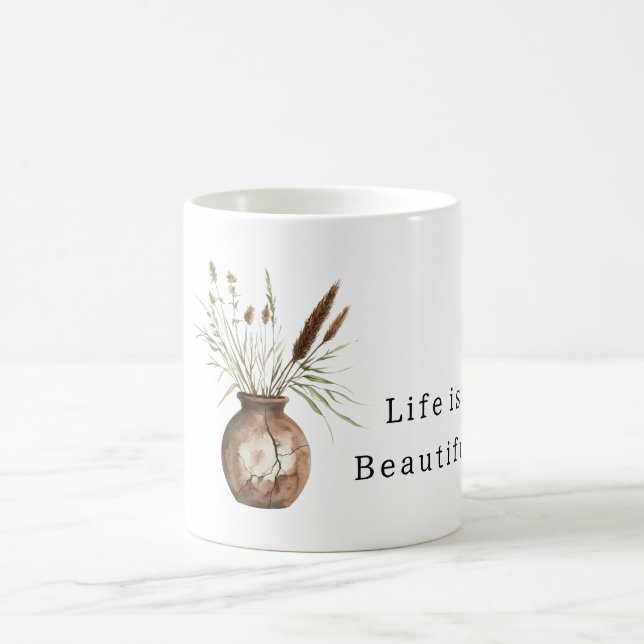 Bronze-Vase-Pflanzen Kaffeetasse (Mittel)