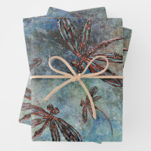 Bronze-verzauberte Libellen auf dem magischen Himm