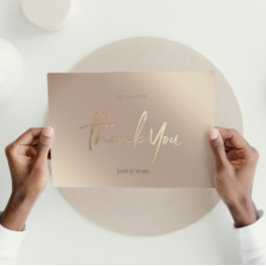 Bronze Wedding Dankeschön Karten Elegantes Skript