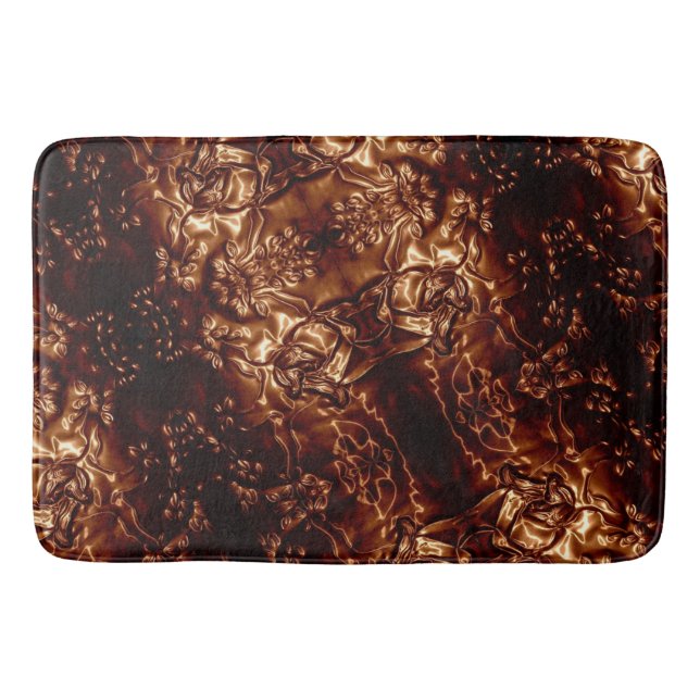 Bronzeblumenprägenkunst browns badematte (Vorderseite)
