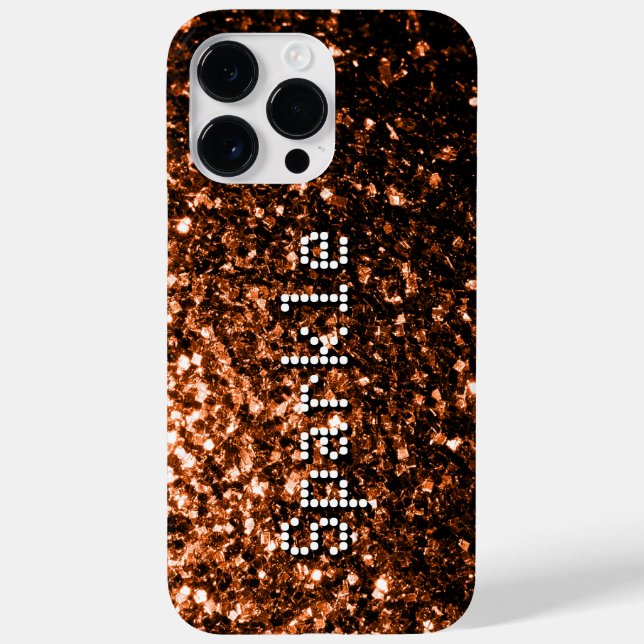Bronzebraun Imitate aus Kupfer Glitzer Glitzern Te Case-Mate iPhone Hülle (Rückseite)