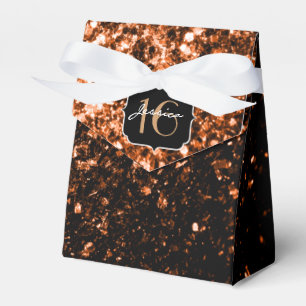 Bronzebraun-Imitate aus Kupfer Glitzern Sweet 16 Geschenkschachtel