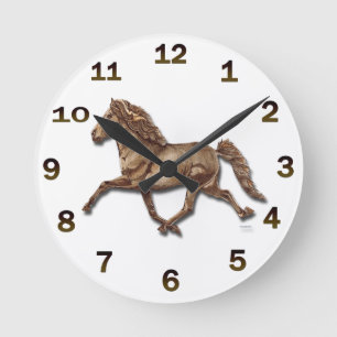 Bronzeisländer Runde Wanduhr