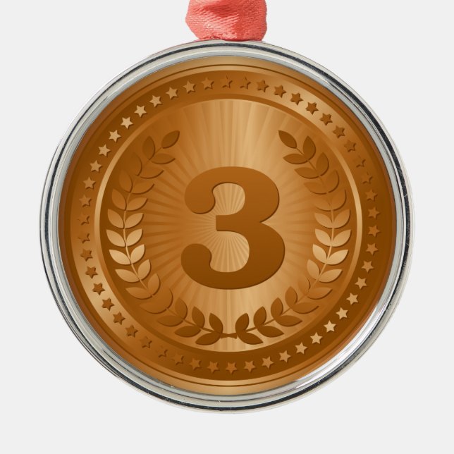 Bronzemedaille 3. Platz Ornament Aus Metall (Vorne)