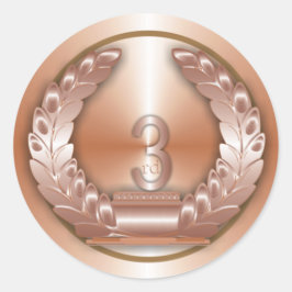 Bronzemedaille Runder Aufkleber