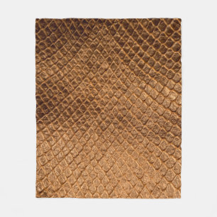 Bronzesnake-Lederleder mit Wavy-Textur Fleecedecke