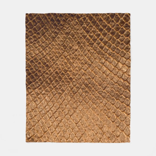 Bronzesnake-Lederleder mit Wavy-Textur Fleecedecke (Vorderseite)