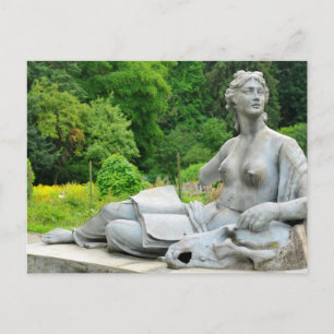 Bronzestatue mit Frauendarstellung Postkarte