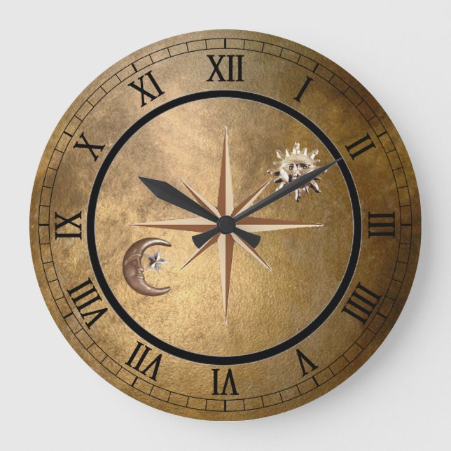 Bronzesuhr und Maueruhr Große Wanduhr (Vorderseite)
