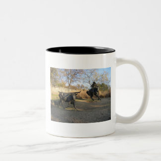 Bronzevieh-Spur Zweifarbige Tasse