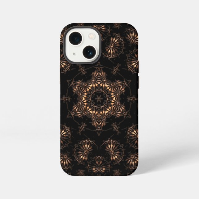 Bronzezeit-Mandala  iPhone 13 Mini Hülle (Rückseite)