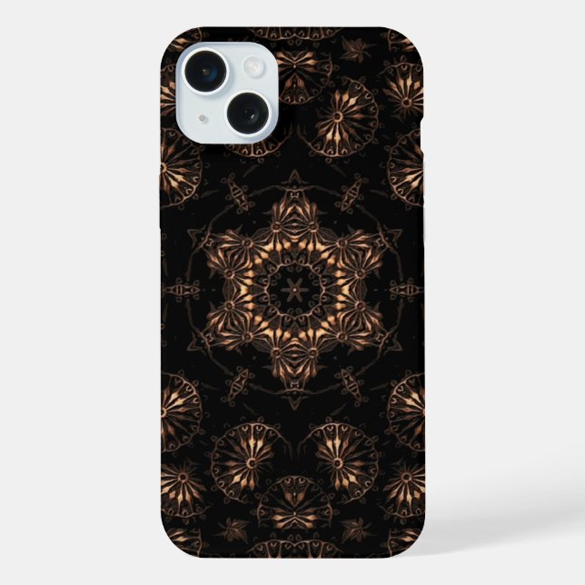 Bronzezeit-Mandala  iPhone 15 Plus Hülle (Rückseite)