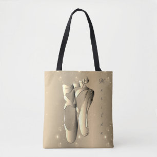 Bronzy Ballet Toe Shoes mit Namen Tasche