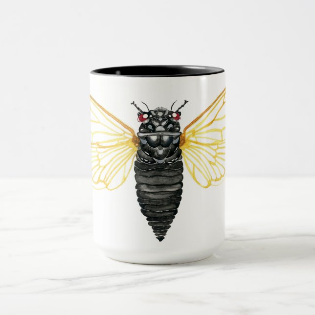 Brood X 17 Jahre Periodische Cicada Tasse (Zentrum)