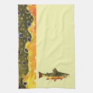 Brook Trout Fischmalerei Handtuch