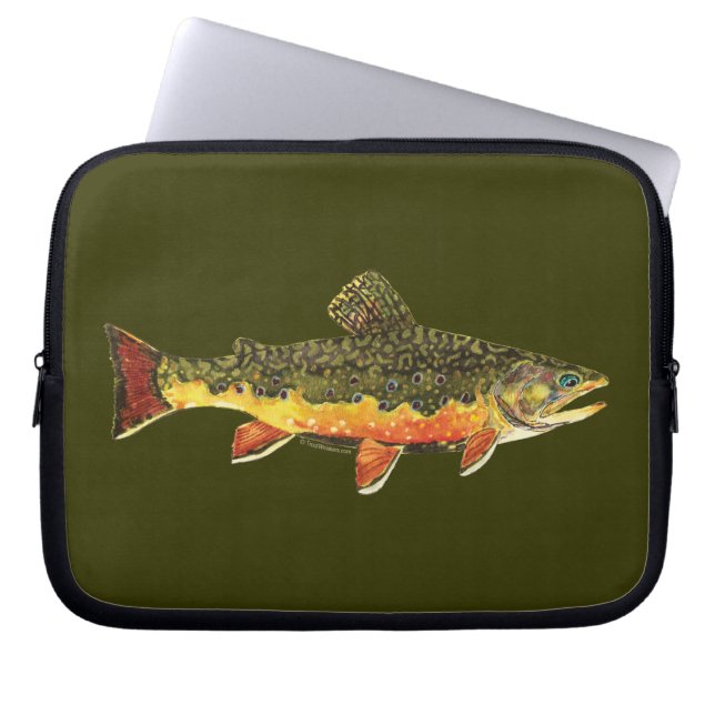 Brook Trout Fish Painting Laptopschutzhülle (Vorderseite)