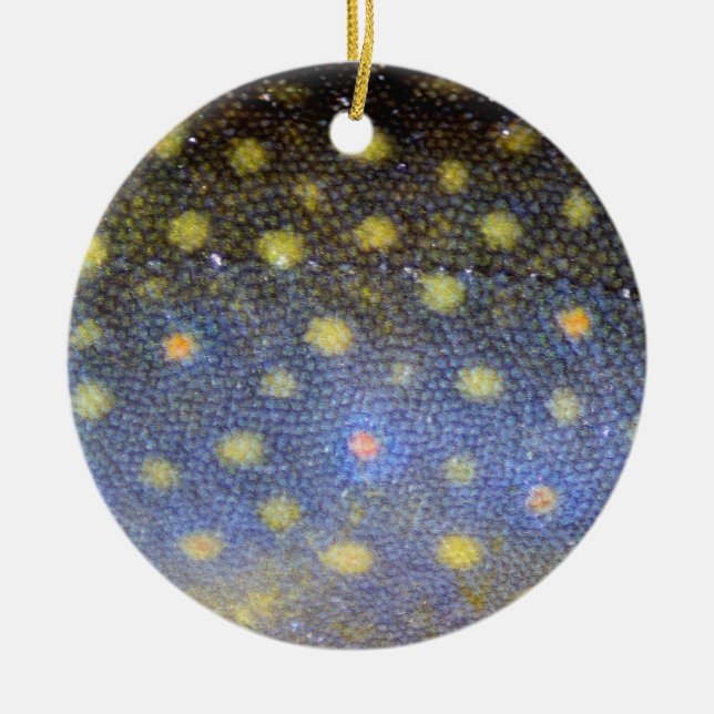 Brook Trout Scales Keramik Ornament (Vorne)
