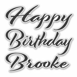 Brooke Name Vorname black Sticker Geburtstag
