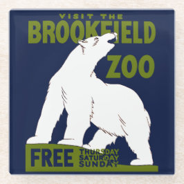 Brookfield Zoo, Bundesstaatlich Art Program Poster Glasuntersetzer