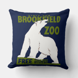 Brookfield Zoo, Bundesstaatlich Art Program Poster Kissen