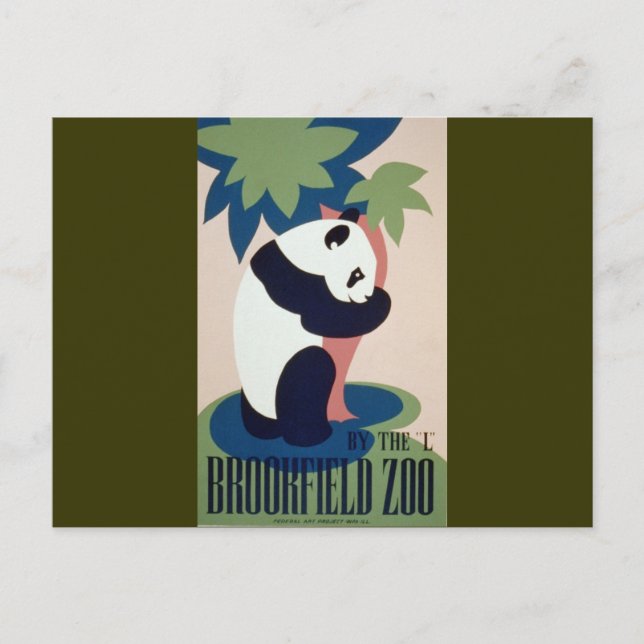 Brookfield Zoo Panda Postkarte (Vorderseite)