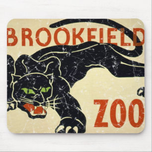 Brookfield Zoo-Panther-abgenutzt Mousepad