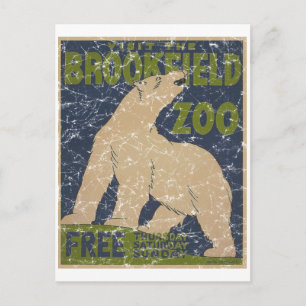 Brookfield Zoo-Polar Bärengestört Postkarte