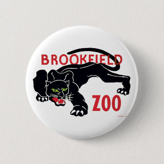 Brookfield Zoo-Schwarz-Leopard-Knopf Button