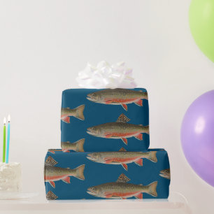 Brookforellen-Angel-Thema Geschenkpapier