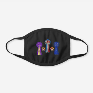 Brookhaven_Labradors Rosette-Design Schwarze Baumwoll Mund-Nasen-Maske