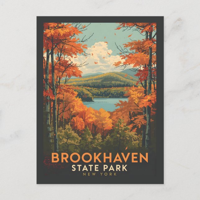 Brookhaven Staat Park - New York Postkarte (Vorderseite)
