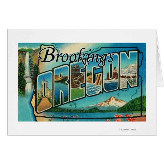 Brookings, Oregon - Großbuchstaben (Vorderseite (Horizontal))