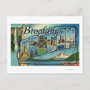 Brookings, Oregon - Großbuchstaben Postkarte