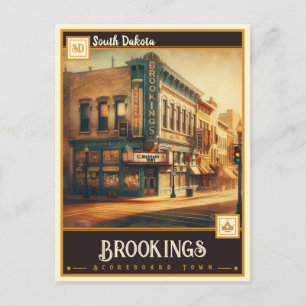 Brookings, South Dakota   VINTAG Postkarte