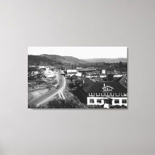 Brookings, Stadtansicht von Oregon und Meeresfotog Leinwanddruck